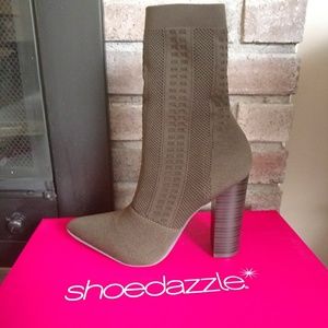 Olive ShoeDazzle Bootie